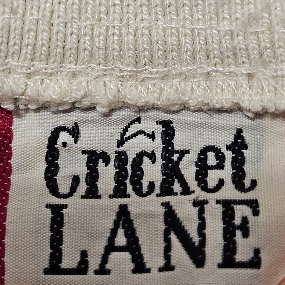 Cricket Lane Polo Shirt Womens Large Cream AOP Seashell Print Vintage 80s USA - Picture 6 of 9